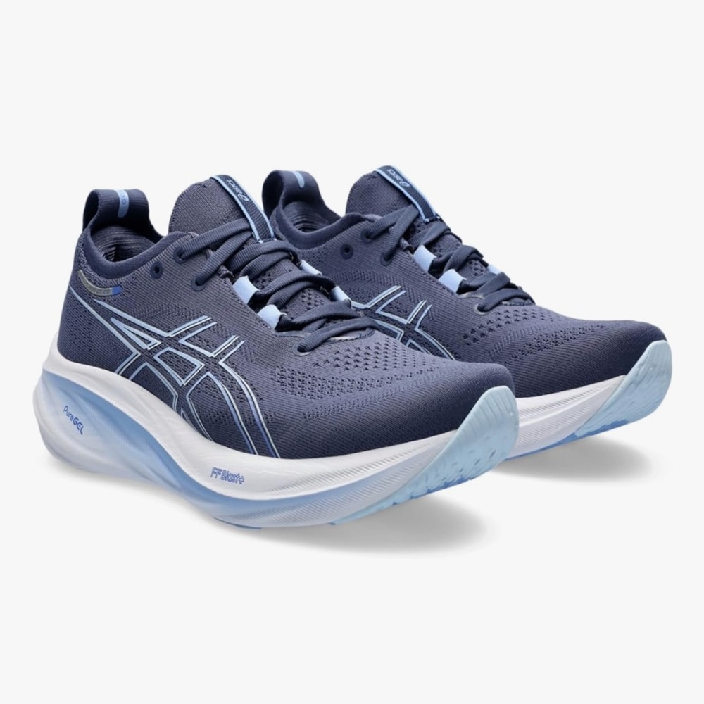 Women ASICS Gel Nimbus 26 'Thunder Blue Sapphire' gel running sneaker size 7.5